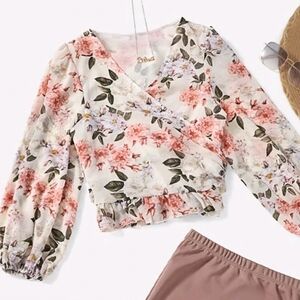 Wrap Floral Blouse